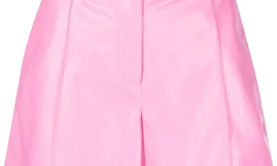 Pink Faux Leather Shorts