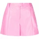 Pink Faux Leather Shorts